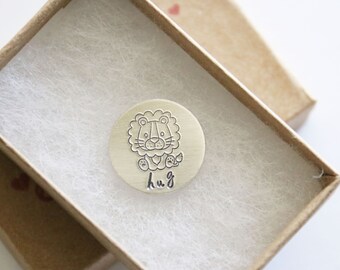 Lion Pocket Hug, Lucky Token, Lion Hugs