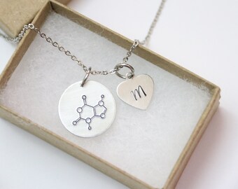 Science Necklace, Chocolate Molecule Necklace, Chocolate Gift