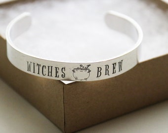 Witches Brew Jewelry, Cuff Bangle Halloween Bracelet