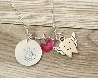 Tooth Fairy Necklace, Tooth Necklace, Tooth Fairy Gift, Tooth Fairy Jewelry, Fairy Jewelry