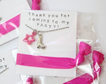 Roller Skate Party Favors Necklaces and Hair Ties Party Favors, Disco Party Favors, Roller Skate  Favor, Girl Gift, Hair Ties, Star Gift
