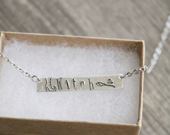 Witch Bar Necklace Halloween Costume Jewelry