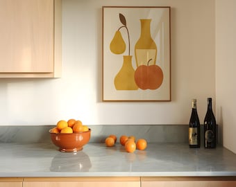 Kitchen Art Fruit Print Minimalistic Home Kitchen Print Scandinavian Kitchen Wall Art Minimalist Abstract Wall Decor Scandinavian Poster