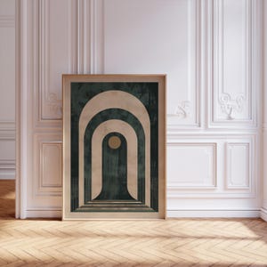 Neutral Minimalistic Abstract Line Print Neutral Artful Drawing Poster Minimalist Wall Decor Scandinavian Art Design Archway Geometry Modern