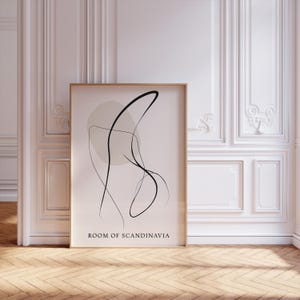 Minimalist Line Art Scandinavian Print Neutral Wall Decor Minimalistic Design Line Drawing Artful Abstract Silhouette Abstract Modern Art