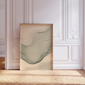 Minimalistic Scandinavian Print Line Print Art Minimalist Nordic Wall Decor Neutral Poster Artful Drawing Poster Flowing Abstract Design Art