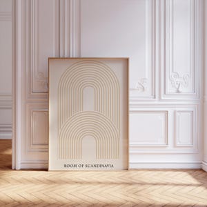 Scandinavian Print Minimalist Line Art Poster Neutral Wall Decor Minimalistic Design Line Drawing Artful Arched Art Modern Abstract Artwork