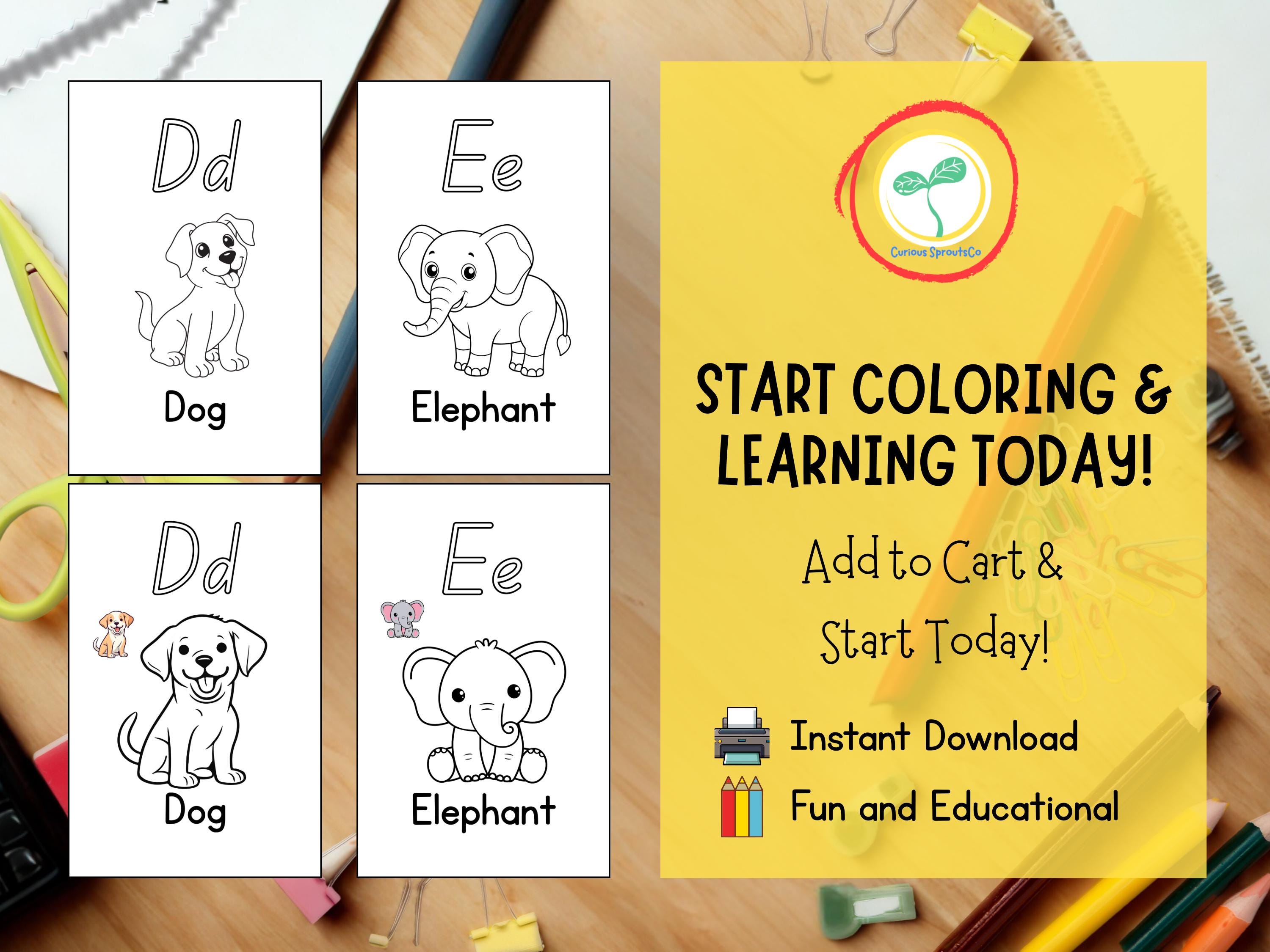 Abc Copypoint Alphabet Coloring Bundle for Toddlers, Preschool ABC Printables, ABC ...