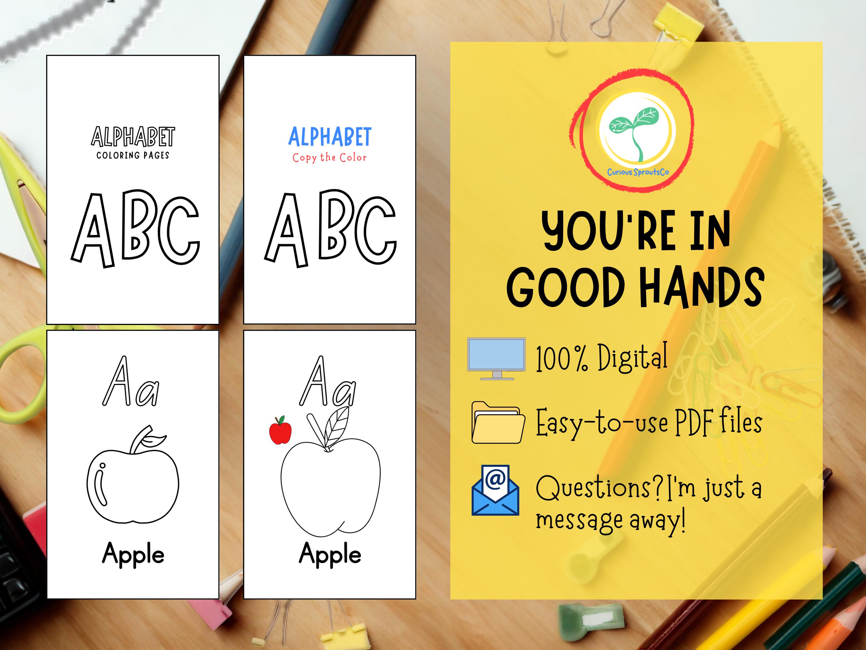 Abc Copypoint Alphabet Coloring Bundle for Toddlers, Preschool ABC Printables, ABC ...