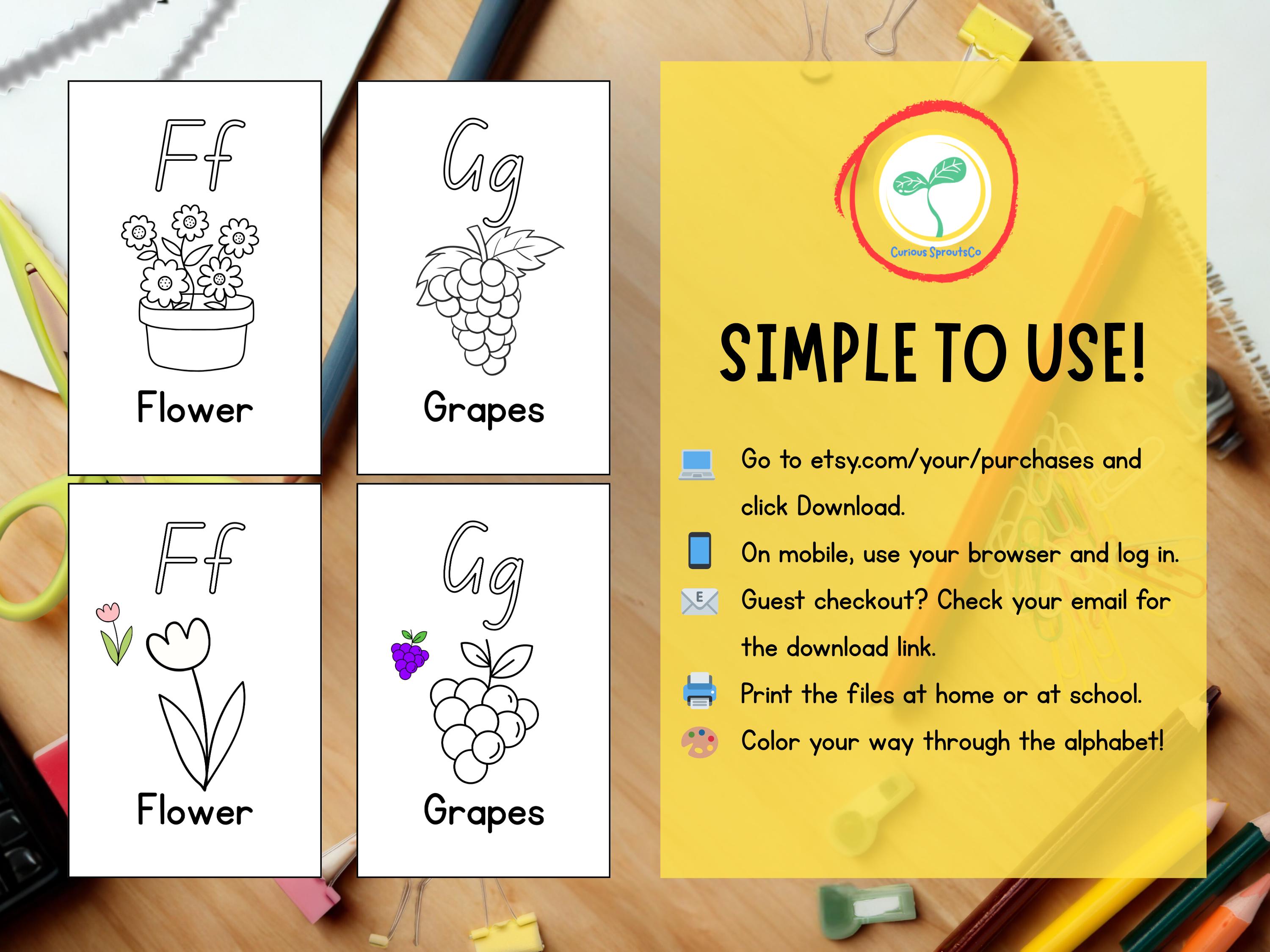 Alphabet Coloring Bundle for Toddlers, Preschool ABC Printables, ABC ...