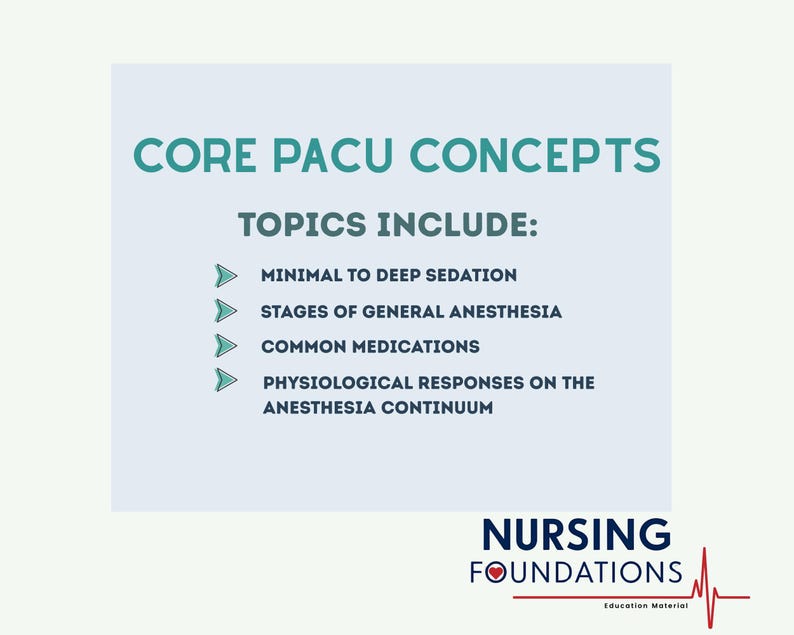 Abcde Pacu Notes PACU Emergence & Anesthesia Recovery Study Guide: Perianesthesia ...