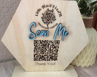 Custom QR Code Business Sign: Social Media Payment Display
