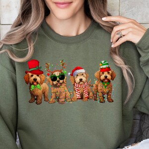 Doodle Christmas Sweatshirt, Golden doodle Christmas Gift, Dog Christmas Sweatshirt, Dog Crewneck, Dog Sweater, Hoodie, Goldendoodle