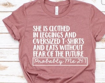 Gift For Her Trendy Mom Clothes Leggings Oversized Shirts Probably Me