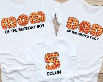 Pizza Party Family Birthday Shirts Arcade Pizzeria Mom of the Birthday Boy Dad of the Birthday Boy Party Sis Bro