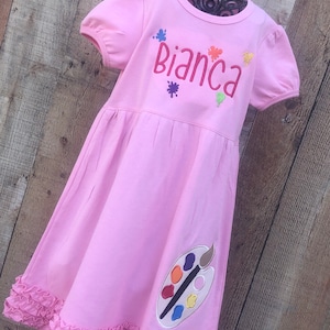 Paint Art Dress Birthday Dress Monogrammed party painting party art party