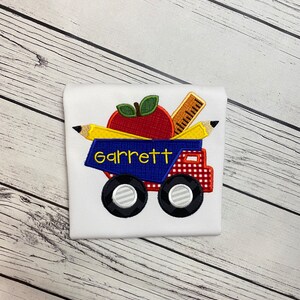 School Dump Truck Shirt Kindergarten Shirt Preschool shirt Pre K Shirt Boy&#39;s first day of school shirt