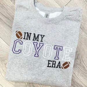 Custom Mascot Era embroidered crewneck Football Baseball High School Basketball Cheer Pullover Sweatshirt Hoodie Personalized