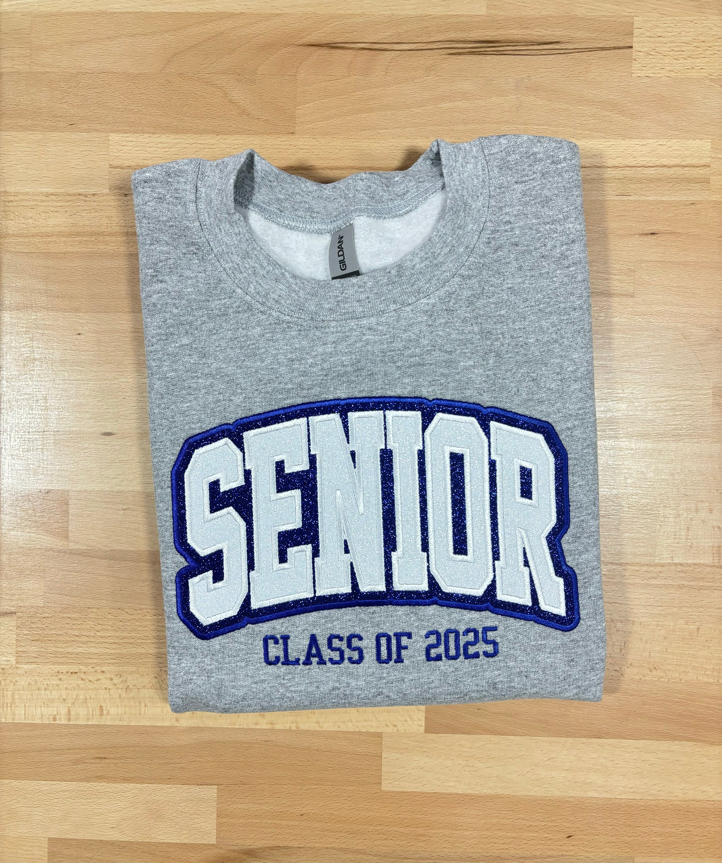 Senior Class of 2025 Sweatshirt, Glitter, Embroidered High