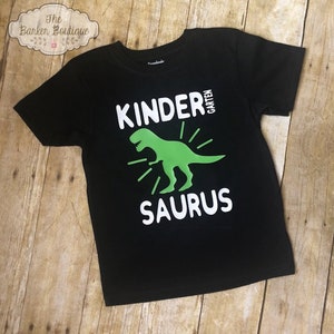 Kindersaurus Dinosaur Kindergarten Boy's First Day of School Shirt