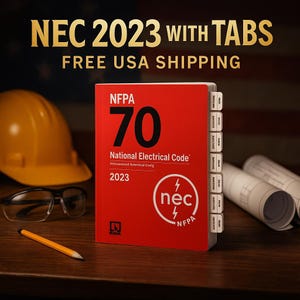 NFPA 70 National Electrical Code NEC 2023 Edition with Tabs – Official Paperback Code Book – Electrician Exam Prep – Free USA Shipping