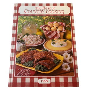 Taste of Home The Best of Country Cooking Hardcover Cookbook 1999 VTG