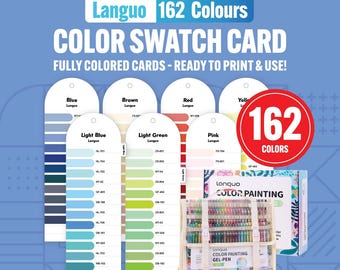 Languo アクリルマーカー見本テンプレート | 14セット | 126色