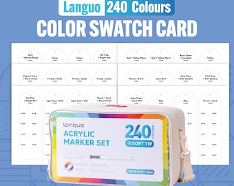 Languo 240 アクリルマーカー見本テンプレート | 印刷可能なカラー