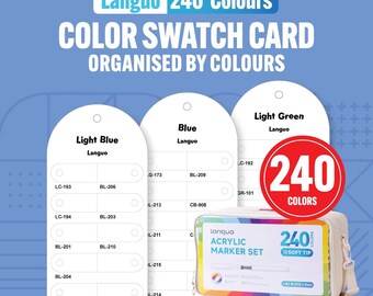 Languo 240 Color Swatch Card • Printable Acrylic Marker Organizer (PDF)