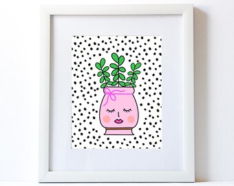 Pretty Face Printable Art Print | Instant Download