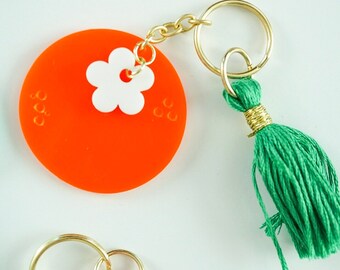 Orange Keychain with Tassel