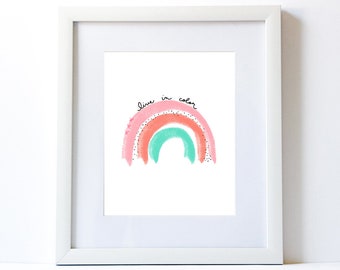 Rainbow Printable Art Print | Instant Download