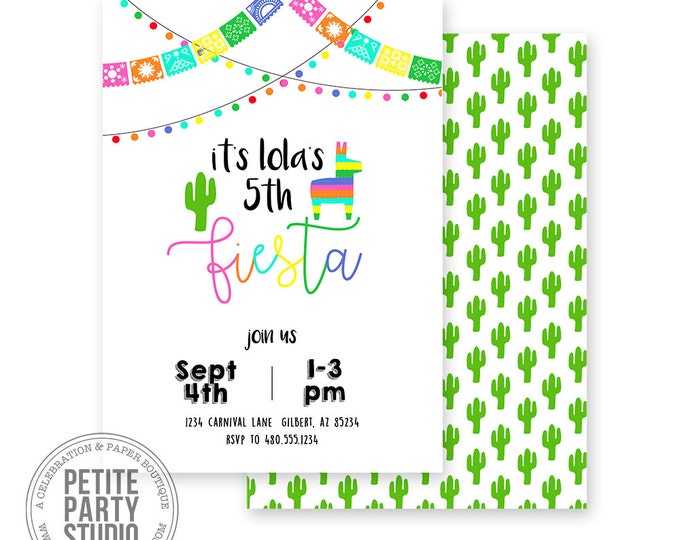 Fiesta Birthday Party Printable Invitation Birthday or Baby Shower ...