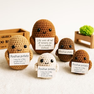 Décoration au crochet avec affirmations ou citations - Cadeau inspirant pour femme, santé mentale, cadeau pour enseignant, décoration pleine conscience