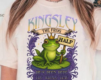 Camiseta de colores cómodos con el asistente de villano, camiseta de Kingsley la rana Halp, camiseta para amantes de los libros románticos, regalo divertido para fans de villanos, camiseta para lectores de fantasía
