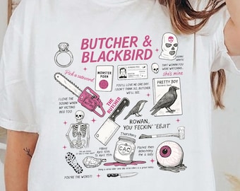 Butcher and Blackbird Comfort Colors Shirt, Dark Romance Book Shirt, Brynne Weaver Inspired Tee, Scythe & Sparrow T-Shirt, Book Lover Gift