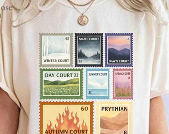 Camiseta con estampado de Prythian de ACOTAR, camiseta de la Corte Nocturna de Velaris, camiseta de SJM para amantes de los libros de fantasía, camiseta inspirada en Sarah J. Maas