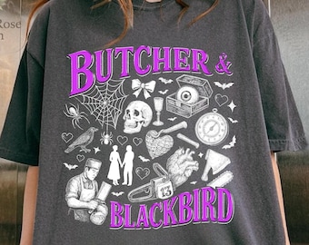 Butcher and Blackbird Comfort Colors Shirt, Dark Romance Book Tee, Brynne Inspired T-Shirt, Gift for Book Lover, Spicy Bookish Shirt