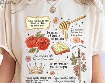 Suriel Tea Co Comfort Colors Shirt, Retro Bookish T-Shirt, Spill The Tea Rhysand Tee, ACOTAR Shirt, Fantasy Book Lover Shirt