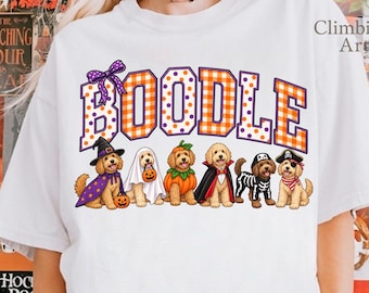 Halloween Goldendoodle PNG, Funny Hoodle Dog Mom Design, Goldendoodle Halloween Art, Doodle Dog Gift, Spooky Fall Dog Lover PNG