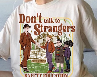 Don't Talk To Strangers PNG, Funny St5 Movie Design, Mr Whatsit Stranger Graphic, Retro Safety Education Print, Digital Download Clipart