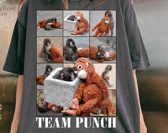 Baby Monkey Punch PNG, Viral Team Punch Monkey Graphic, Cute Funny Animal Design, Lonely Monkey Art, Monkey Lover Gift, Digital Download PNG