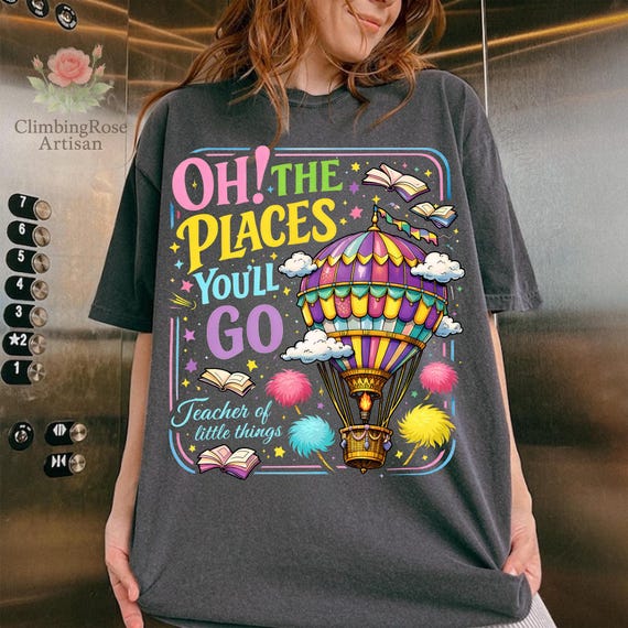 Oh The Places You'll Go PNG, Read Across America PNG, Teacher Reading Design, Book Lover PNG, Classroom Reading Art