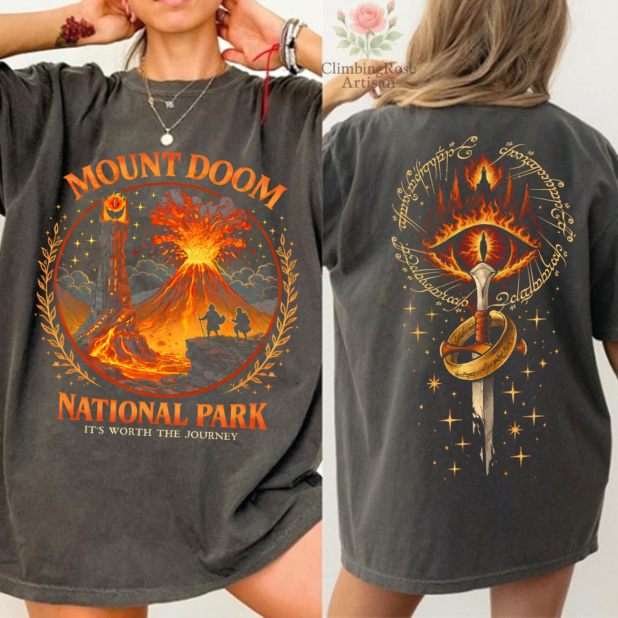 Mount Doom National Park PNG, LOT Fantasy Design PNG, Volcanic Monument ...