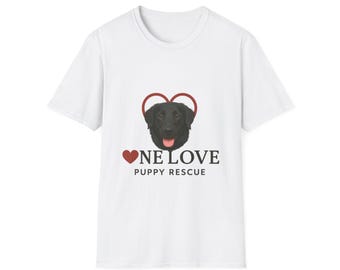 One Love Puppy Rescue T-Shirt, Unisex Charity Tee, Dog Lover Gift, Animal Rescue Apparel, Heartfelt Dog Shirt