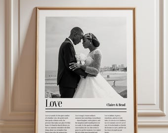 Personalised Love Definition Print, Custom Photo Gift, Romantic Keepsake, Anniversary Gift for Boyfriend Girlfriend, Digital Download