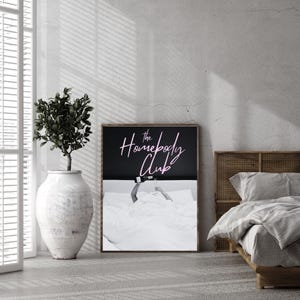 Homebody Club Art Print: Funky Bedroom Decor (Digital Download)
