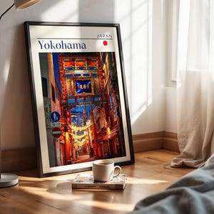 Japan Wall Art Set of 3, Tokyo Kyoto Yokohama Prints, Japanese City Poster Collection, Travel Photography Decor, Digital Download image 10