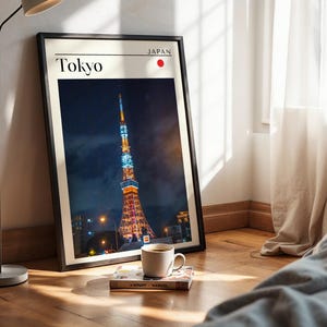 Japan Wall Art Set of 3, Tokyo Kyoto Yokohama Prints, Japanese City Poster Collection, Travel Photography Decor, Digital Download image 9