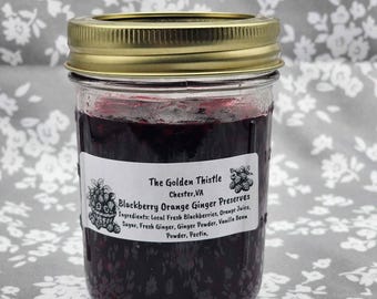Confiture de mûres, d'orange et de gingembre (8 oz)